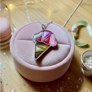 Colorful Handmade Ice Cream Pendant Necklace